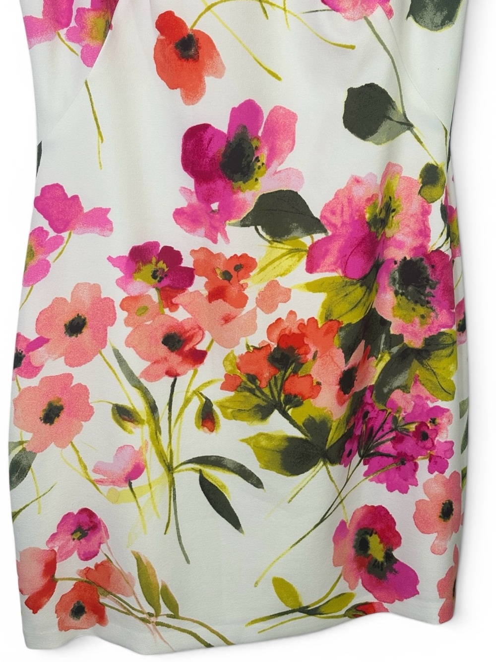 Lauren Ralph Lauren Watercolor Floral Crepe Sheath Dress Lined Size 10 - Picture 2 of 8